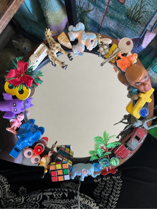 Other - Handmade eclectic Decorative Trinket Mirror